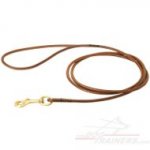 Extra Thin Round Leather Siberian Husky Leash for Dog Shows