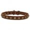 Dainty Leather Siberian Husky Collar Studded with Dotted Pyramids