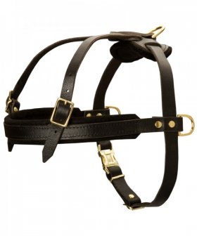 Durable Leather Siberian Husky Harness for Pulling