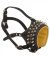 Soft Nappa Padded Leather Husky Muzzle with Spikes and Studs