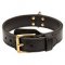 2 Ply Leather Siberian Husky Collar with Brass Hardware