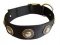 Extra Strong Nylon Siberian Husky Collar with Engraved Conchos