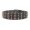 Wide Leather Siberian Husky Studded Dog Collar