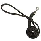 Leather Siberian Husky Dog Lead with Stainless Steel Hardware