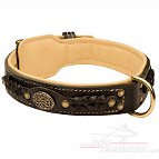 Royal Nappa Padded Hand Made Leather Siberian Husky Collar