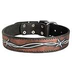 Barbed Wire Leather Siberian Husky Collar