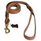 Soft Braided Leather Siberian Husky Leash
