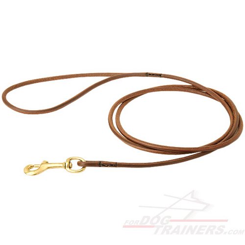 Round Leather Siberian Husky Show Leash