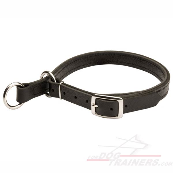 Adjustable 2 Ply Leather Siberian Husky Choke Collar