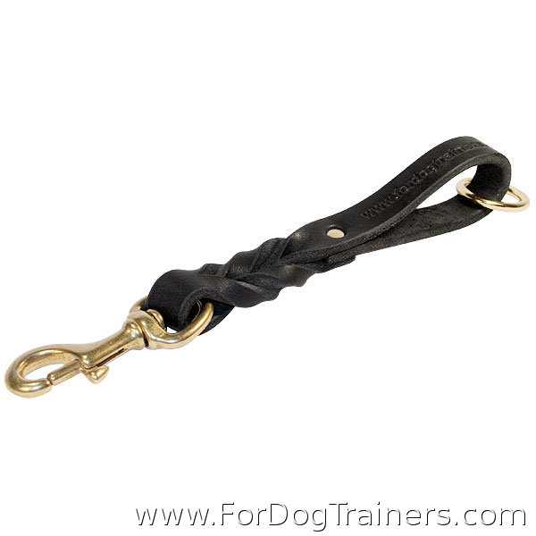 Handmade Braided Leather Husky Pull Tab Leash